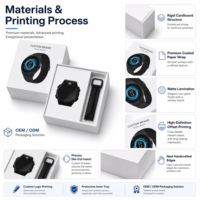 Boîte d'emballage personnalisée pour montre connectée écologique avec insert en EVA/carte en papier, boîte pour électronique intelligente, conception ODM et OEM gratuite