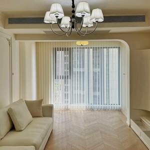 Cortinas Eléctricas Inteligentes de Fantasía, Venta Directa de Fábrica, Modernas, para Ventanas Francesas, con Tasa de Sombreado del 41%-85%, Pliegues Ondulados, Translúcidas, con Efecto Llama - Product Image 2