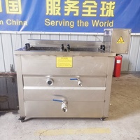 Friteuse professionnelle de haute qualité à double cuve pour samosas, frites, raviolis et peaux de porc, petite taille