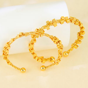 Pulseras Ajustables de Oro de 21k con Diseño Retorcido, Joyería Encantadora para Mujer, Venta al por Mayor 2026 - Product Image 4