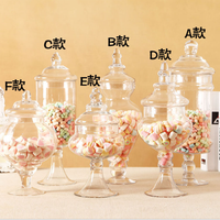 Bouteille en verre transparente de grande taille pour bonbons, buffet de bonbons, présentoir élégant, pot de rangement pour bonbons, pot de rangement pour bonbons pour la décoration de la maison