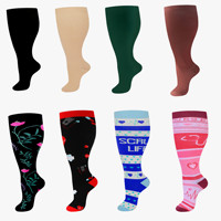 Chaussettes de compression montantes grande taille pour mollets larges, opaques, respirantes, unisexe, pour le sport, l'allaitement, les varices et la circulation sanguine