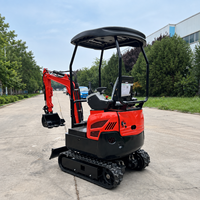 Mini-excavatrice de 1,6 tonne et 1,5 tonne fabriquée en Chine, à prix abordable, largement utilisée, avec cabine fermée, en vente