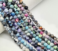 Bracelets en perles rondes en agate de feu, pierres précieuses, faites à la main, en vrac, pour hommes, vente en gros