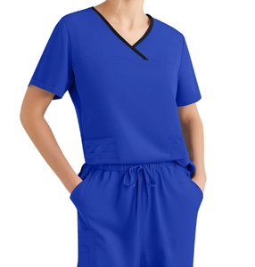 Traje médico Unisex lavable ropa de trabajo elástica para atención médica <span class=keywords><strong>Hospital</strong></span> clínica y salón de belleza - Product Image 3