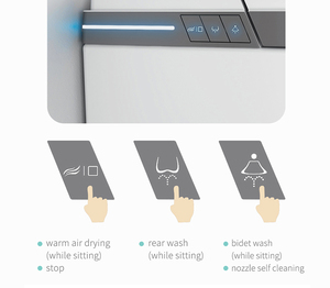 Nouvelle conception de toilette intelligente avec bidet automatique à capteur, toilette intelligente à montage au sol avec télécommande incluse, siège chauffant - Product Image 4