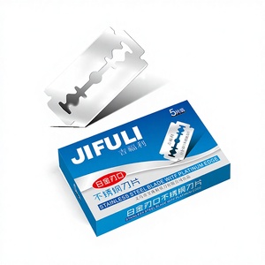 JIFULI/JIFULI Maquinilla de Afeitar Manual Vintage de Acero Inoxidable con Doble Filo y Borde de Platino para Barbería y Peluquería - Product Image 1