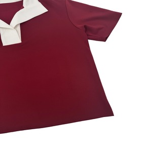 T-shirt basique décontracté pour <span class=keywords><strong>femme</strong></span> en coton respirant et élasthanne, couleur unie, manches courtes, 290g, personnalisable - Product Image 6