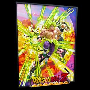 DRAGON BAII Super Saiyan 4 Broli Figure d'anime en 3D stéréoscopique encadrée, peinture créative, ornement de bureau et de mur - Product Image 6