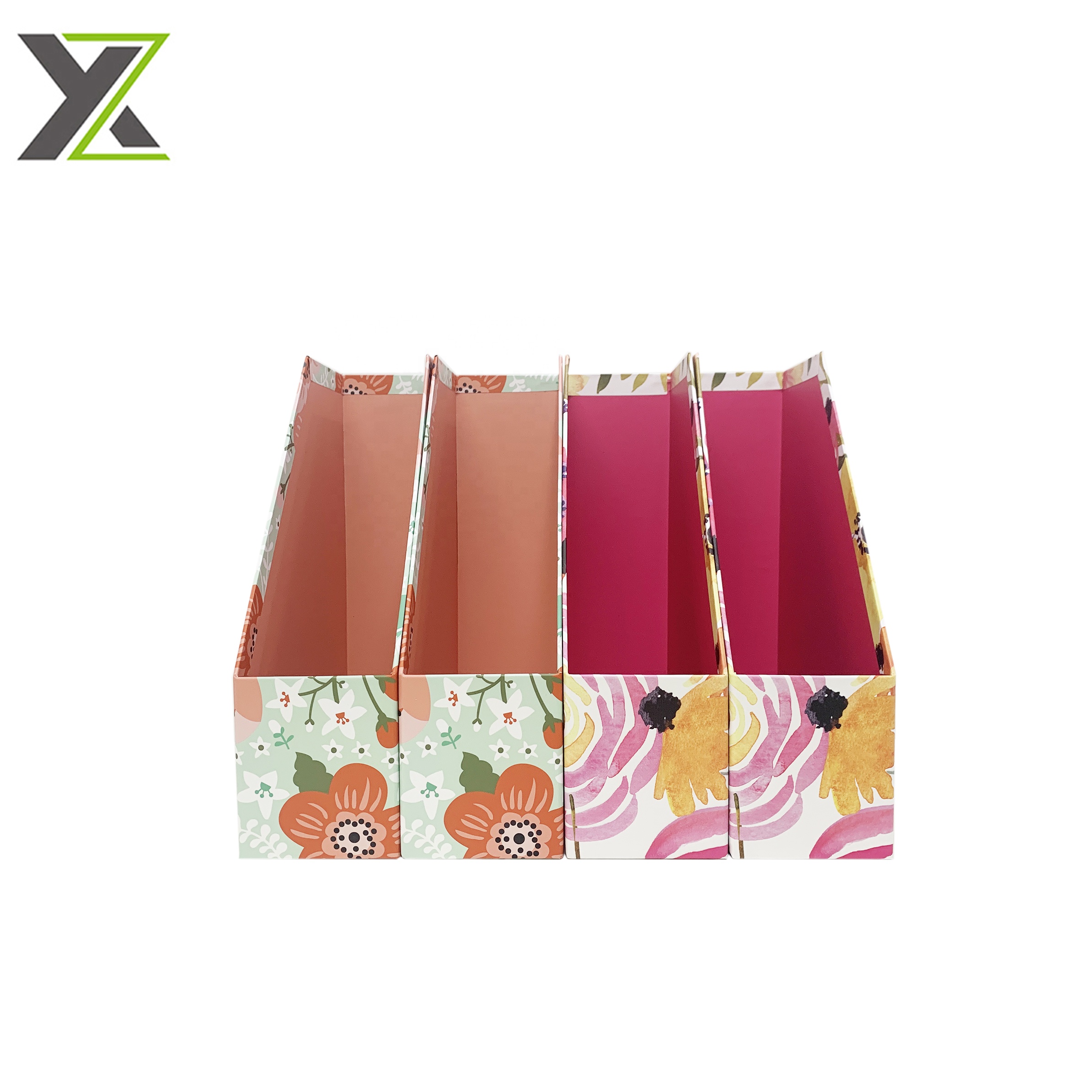 Бумажный картонный держатель для документов с цветочным узором на заказ