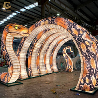 CCFL76 Chinese Zodiac Animal Laterne Zoo Weihnachts schlange Seiden laterne Festival