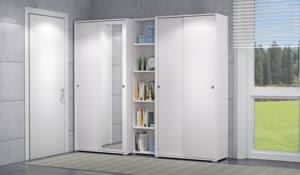 Armario de 4 puertas hecho en Italia para dormitorio, armario con puerta corredera para almacenamiento de ropa - Product Image 3