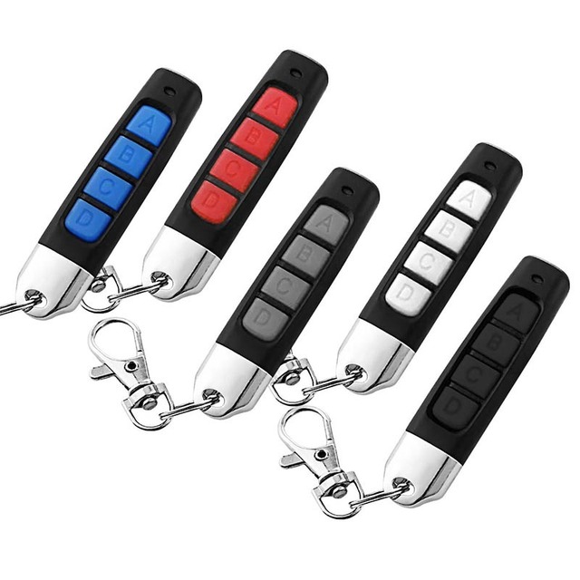 Mini ABS Plastic Enclosure Universal Key Wireless Remote Garage Gate Door Controller 4 Buttons LED 30-70m Range Easy