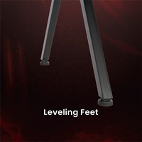 Escritorio de juegos rectangular con elevador de monitor y soportes de accesorios, mesa de juegos grande de alta resistencia, escritorio de juegos