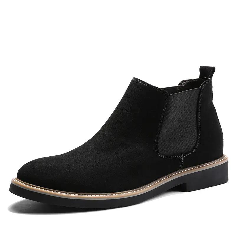 fashion new design slip on comfortable chelsea mens leather shoes boots