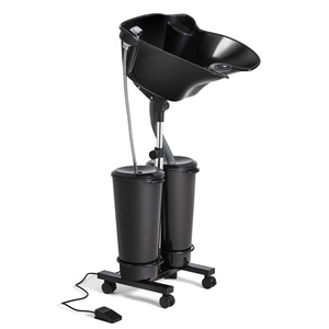 Bac à shampoing portable électrique pour <span class=keywords><strong>salon</strong></span> avec double bac et pompe à eau, en plastique, modèle R3, vente en gros fabricant - Product Image 2