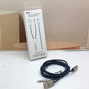 Câble audio Type C 2 en 1, câble audio <span class=keywords><strong>pour</strong></span> <span class=keywords><strong>voiture</strong></span> en nylon tressé, adaptateur audio USB + prise jack 3,5 mm - Product Image 2