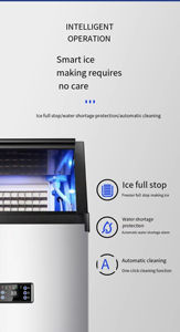 Best-Selling Built-In Stainless Steel Commercial Ice <b>Maker</b>: <b>Portable</b> Model for Milk Tea & <b>Coffee</b> Shops - Product Image 4