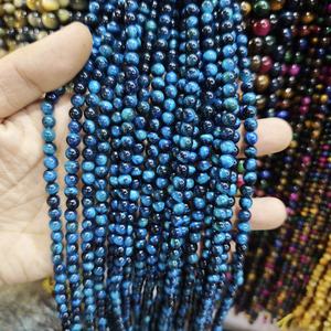 Perline Rotonde in Occhio di Tigre Blu <span class=keywords><strong>Lago</strong></span> 6-12mm, Pietra <span class=keywords><strong>Naturale</strong></span> per Accessori Fai-da-Te, Bracciali e Collane - Product Image 4