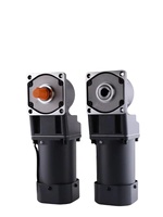 Moteur asynchrone à engrenages monophasé 90 mm 90 W avec 90 pôles à spirale, angle droit, efficacité IE3 pour lignes de production