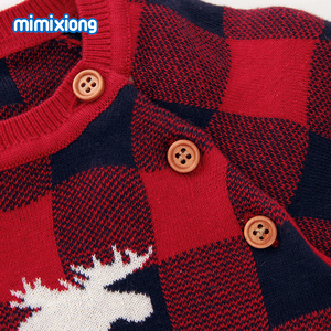 <span class=keywords><strong>Ropa</strong></span> de bebé lista para enviar al por mayor, <span class=keywords><strong>ropa</strong></span> de <span class=keywords><strong>Navidad</strong></span> para niños, Mono de punto de manga larga <span class=keywords><strong>a</strong></span> cuadros para niñ<span class=keywords><strong>a</strong></span> y niño - Product Image 2