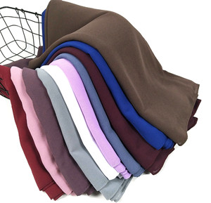 Prezzo di fabbrica 180*85 CENTIMETRI Grande Formato Pianura Bolla Chiffon Dello Scialle di Hijab Musulmano Testa Involucri Della Sciarpa - Product Image 3