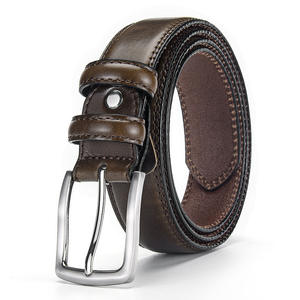 <span class=keywords><strong>Ceinture</strong></span> <span class=keywords><strong>Homme</strong></span> Tendance en <span class=keywords><strong>Cuir</strong></span> Véritable de Vache avec Boucle Ardillon en Alliage, Style Vintage Haut de Gamme, Simple et Décontractée, Vente en Gros Direct Usine - Product Image 6