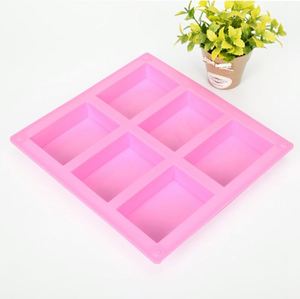Molde de Silicona Rectangular de 6 Cavidades para Pastel, Personalizado, al por Mayor, para Jabón Hecho a Mano - Product Image 1