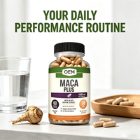 Maca Plus 1505mg avec extrait de poivre noir, vitalité saine, 60 capsules végétales