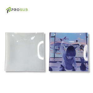 Prosub vente en gros Sublimation <span class=keywords><strong>verre</strong></span> <span class=keywords><strong>trempé</strong></span> Photo <span class=keywords><strong>plaque</strong></span> Rectangle rond Steak fruits plateaux vierges Sublimation plaques - Product Image 5