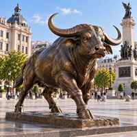 Statue de buffle en bronze, célèbre fonderie chinoise, grande sculpture d'animal en bronze sur mesure