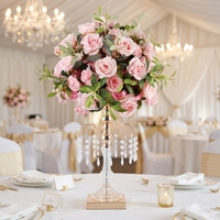 Grande vase trompette noire pour centre de table de mariage
