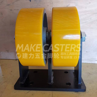 Roulettes personnalisées pour travaux lourds Roues pivotantes industrielles à double verrouillage 6 "8" 10 "12" pouces Conteneur d'expédition en fonte PU Roue double 5 tonnes
