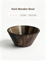 Bol en bois d'acacia massif avec motif de grain naturel pour salade, fruits, céréales, petit-déjeuner