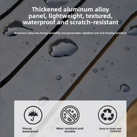 Table pliante d'extérieur légère et portable en alliage d'aluminium épaissi, petite table de camping pour stand ou vente ambulante