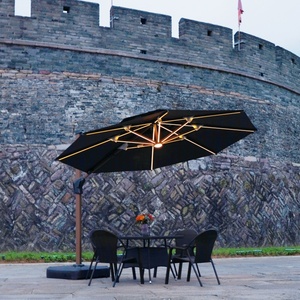 Sombrilla de Playa Moderna de Aluminio Impermeable con Inclinación Automática para Patio, Terraza, Balcón o Exteriores de Villas - Product Image 1