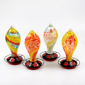 <span class=keywords><strong>Comedero</strong></span> de Vidrio Pintado a Mano para Colibríes, Bebedero Colgante para Pájaros de Exterior, Suministros para Aves de Jardín, Reutilizable, Fabricante con Stock - Product Image 6