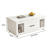 Table relevable multifonctionnelle 2-en-1 pour café et repas, table mobile pliable pour petit salon, usage domestique, personnalisable OEM ODM