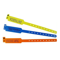 Bracelets étanches jetables bracelets de fête numérotés bracelet vip plastique viny pour hôpital