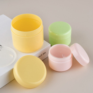 In Stock 10g 20g 30g 50g 100g 150g 200g 250g Pink White Green Yellow PP Plastic Cream Jar Empty Cosmetic Jar Lip Scrub Container