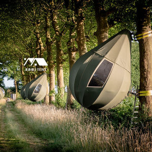 <span class=keywords><strong>Tente</strong></span> <span class=keywords><strong>de</strong></span> camping <span class=keywords><strong>de</strong></span> haute qualité en forme <span class=keywords><strong>de</strong></span> goutte d'eau, en toile verte pour l'extérieur, suspendue à un arbre pour le glamping - Product Image 4