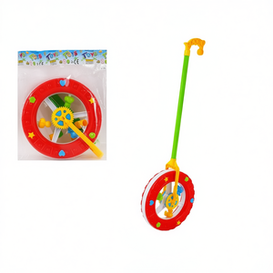 <b>Towable</b> Wheel Toy 25cm Push Pull Walker For Kids With Colorful Design - Product Image 2