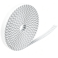 Courroie de distribution 10 mètres HTD3M Largeur 15/30 mm Pas 3 mm Polyuréthane blanc avec âme en acier