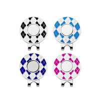 Marqueur de balle de Golf logo personnalisé 25mm, haute qualité, bon prix, en vrac, métal marqueur de balle de golf aimant