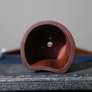 Maceta de Bonsái de Arcilla Morada Hecha a Mano, Estilo Clásico, Contenedor Decorativo para Plantas de Escritorio, Forma Única, Diseño Creativo - Product Image 3