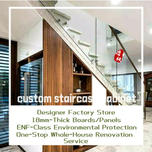 Mobiletto <span class=keywords><strong>Portascarpe</strong></span> in Legno Moderno per Villa e Hotel, Sotto le Scale, Scaffale per Ripostiglio nel Soggiorno - Product Image 2