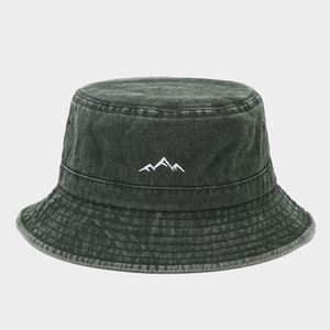 Sombrero de Pescador Personalizado con Logotipo, Estilo Vintage, Lavado, Azul Denim, Ala Corta, Bordado 3D, Sombrero Plano de Mezclilla a la Moda para Mujer - Product Image 4