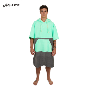 Stock Microfibra Cambio de playa Bata Traje de neopreno Cambio de Poncho Toalla con capucha Bata Surf Poncho Ropa deportiva Rectángulo Impreso - Product Image 2