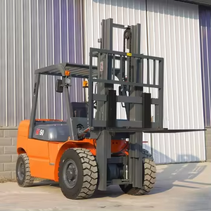 Carretilla elevadora industrial diésel de servicio pesado 5 toneladas todoterreno 4WD carretilla elevadora de elevación de contenedores a la venta - Product Image 1