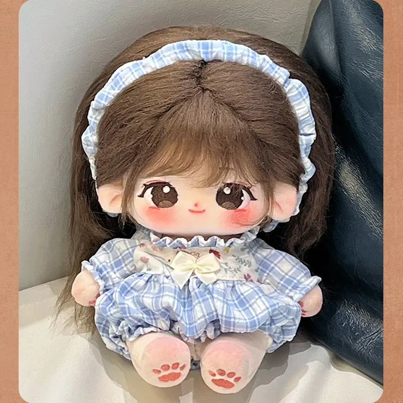 20cm pamuk bebek w/giysi Idol yıldız bebekler sevimli dolması özelleştirme şekil oyuncaklar pamuk bebek bebek Plushies oyuncaklar hayranları koleksiyonu